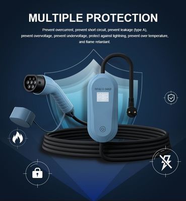 1.8kg Home Ev di prova della polvere stazione di ricarica portatile LCD Indicatore luce