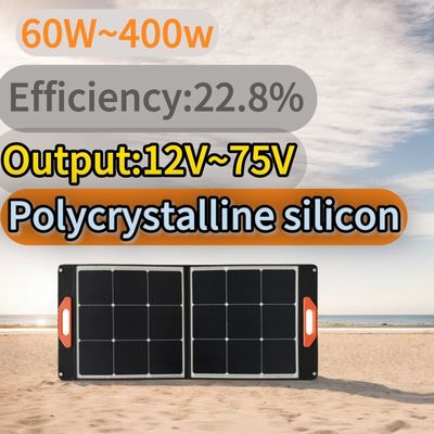 75W*4PCS Celle pannelli solari pieghevoli neri per richieste di ricarica all'aperto