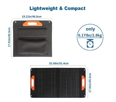 Pannelli solari pieghevoli a cristallo singolo 30W * 2PCS Generatore solare per la casa