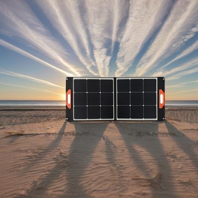 Caricabatterie solare pieghevole a silicio monocristallino per autocaravan