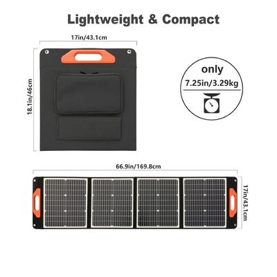 pannello solare monocristallino di silicio 100W 200W cellule fotovoltaiche modulo pannello solare pieghevole portatile