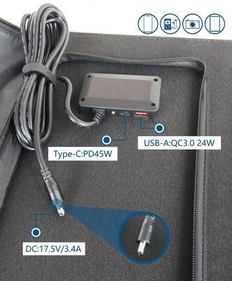 pannello solare portatile monocristallino di 60W impermeabile alla polvere/acque per stazioni da campeggio