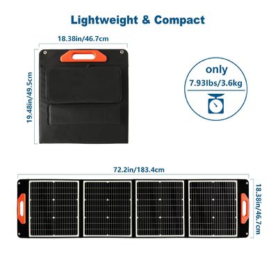 Pannello fotovoltaico pieghevole 120W Stazione solare per viaggi e campeggi