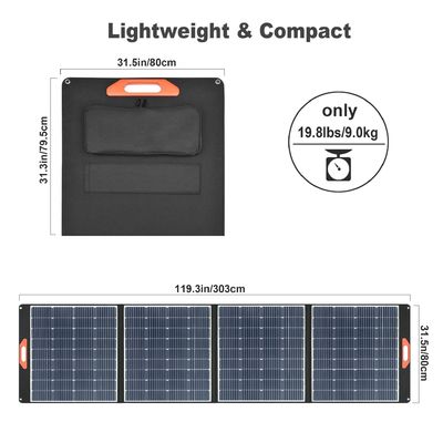Pannello solare portatile a silicio monocristallino per l'alimentazione del sistema di stoccaggio dell'energia