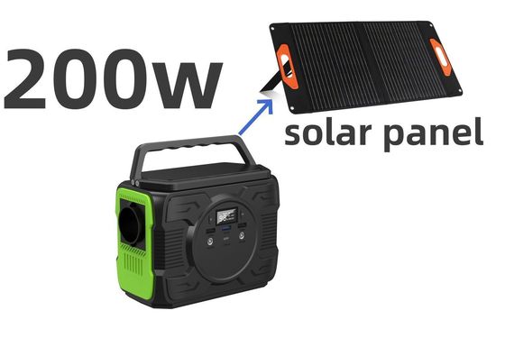 Centrale elettrica mobile UPS da 200W per la ricarica di pannelli solari all'aperto e luci LED per il campeggio