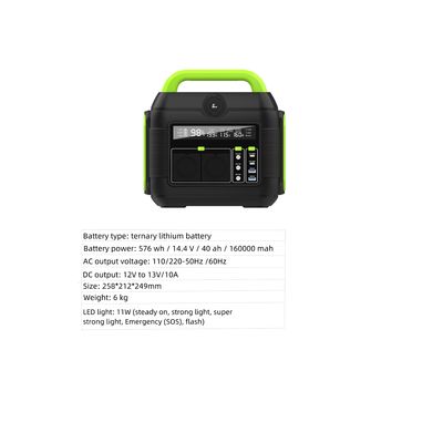 MPPT Quieta centrale elettrica portatile generatore solare da 600W con batteria al litio