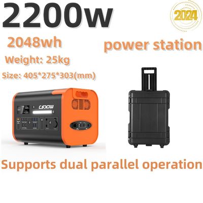 2200W/2048wh Stazione di ricarica portatile di viaggio Generatore solare con richiesta personalizzata