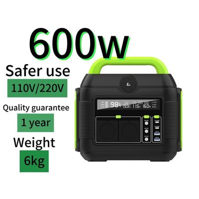 6 kg Centrale elettrica portatile 576wh Mini generatore solare Nero Verde