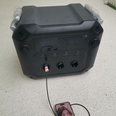 3600W Puro Sine Wave Stazione elettrica portatile LiFePO4 Immagazzinamento di energia solare BMS Batteria