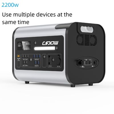 LiFePO4 220V 2048wh Puro Sine Wave Stazione elettrica mobile portatile per campeggi all'aperto