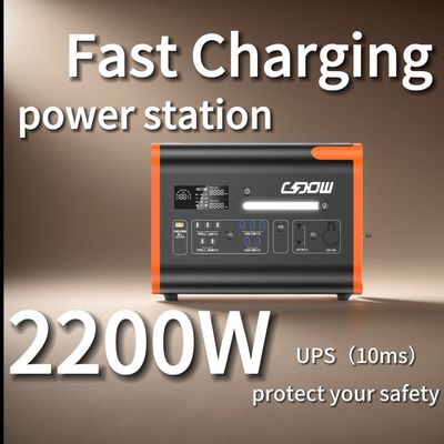 Pure Sine Wave 2000W Generatore di energia solare portatile LiFePO4 Batteria e protezione BMS