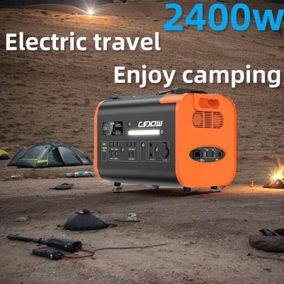 Capacità di alimentazione Centrale elettrica portatile 600W 2000W 2200W Nero con protezione BMS arancione