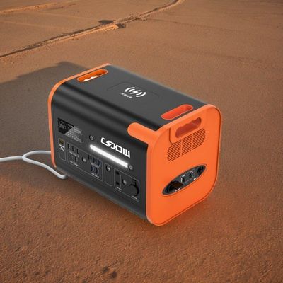 Capacità di alimentazione Centrale elettrica portatile 600W 2000W 2200W Nero con protezione BMS arancione