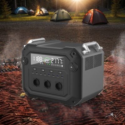 Potenza di uscita CA 2500W 2340wh Stazione elettrica esterna portatile Ionizzatore di energia solare