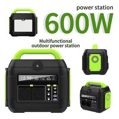 600W Campeggio esterno Stazione elettrica portatile Batteria rimovibile Maggio Non standard americano