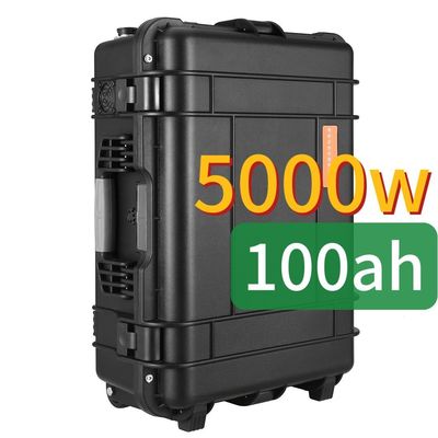 Materiale di guscio in lega ABS 5000W100ah Batteria al litio di grande capacità Centrale di energia solare