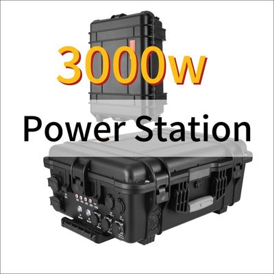 Tutti gli elettrodomestici Nero 3000W Emergenza Portable Solar Drone Power Station Alta capacità