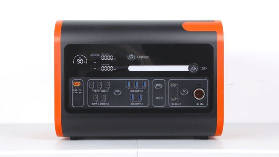2200W40ah Ricarica wireless Centrale di accumulo di energia solare In arancione caldo con nero