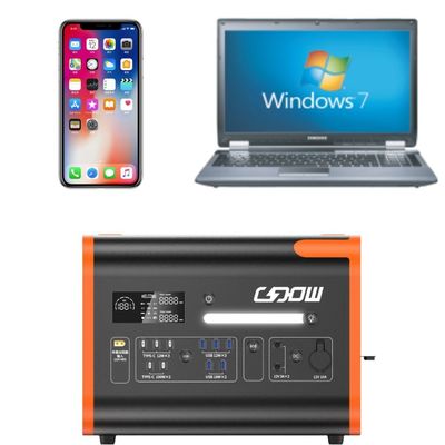 Centrale di alimentazione di emergenza portatile a ricarica rapida da 1500 W con progettazione multipla di protezione della sicurezza