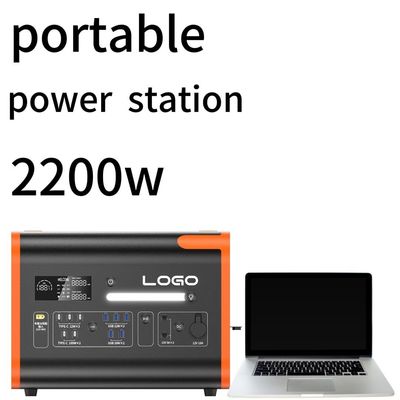 2200W110/220V Arancio con nero Silenzioso Fuori Casa Stazione di emergenza di energia e durevole
