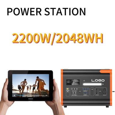 Centrale elettrica esterna di carica solare di grande capacità da 2400 W per tutti i dispositivi compatibili