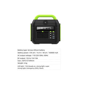 Stazione generatrice portatile a batteria di litio ricaricabile solare da 12 volt 567ah per il mercato Aii