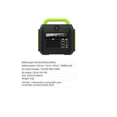 Stazione elettrica portatile S6 Batteria al litio calda 600W/576wh per emergenze familiari all'aperto