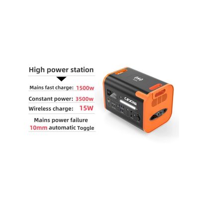 3500W Uscita di potenza costante Uscita AC/DC UPS portatile per stazione di stoccaggio di energia domestica