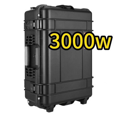 3000W/3000wh Stazione elettrica portatile di accumulo di energia ABS Materiale di conchiglia in lega per viaggi