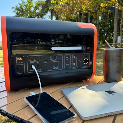 Arancione Nero 2200W/2048wh AC Puro generatore di onde sinusoidali centrale elettrica per campeggio