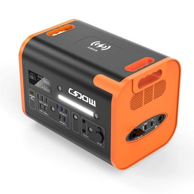 40ah Generatore solare presa di corrente 2200W Portatile Campeggio Centrale elettrica solare Arancione Nero