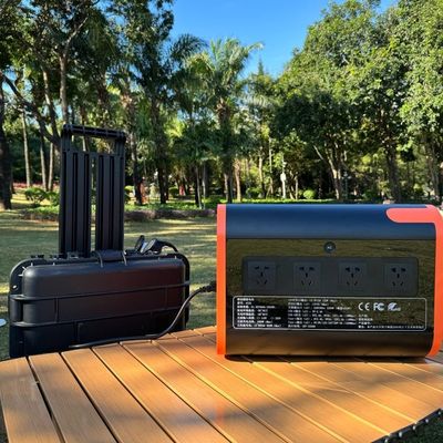 Generatore solare portatile di 300W arancione per campeggio 40ah/2048wh Stazione elettrica per computer portatili