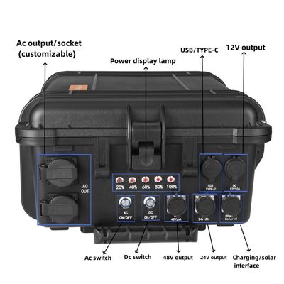 Avventura all'aria aperta Universal 8000W Peak Power Charging Emergency Power Portable Station