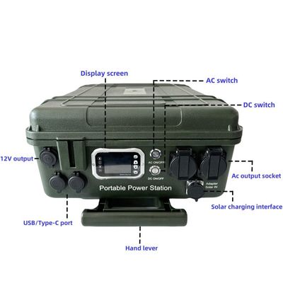 8h-10h Tempo di ricarica Puro Sine Wave Output 3000W Grandi capacità centrale elettrica portatile