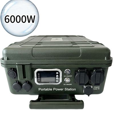 Centrale elettrica portatile multifunzione da 6000 W di potenza massima di 3000 W di potenza totale di uscita con display