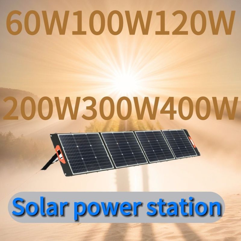 pannello solare flessibile pieghevole impermeabile da 60 W con uscita CC 17,5V/3,4A caricabatterie USB