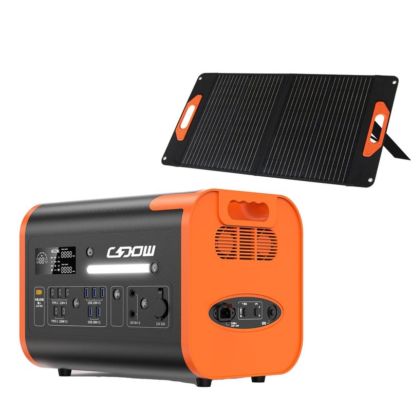 Generatore solare 2200W Fornitore di energia Stazione elettrica portatile con inverter di onde sinusoidali pure