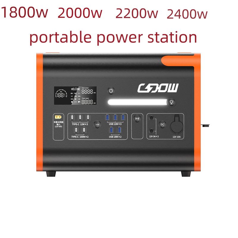 Ricarica wireless 15W Emergency Backup 2200W Portatile di stoccaggio dell'energia