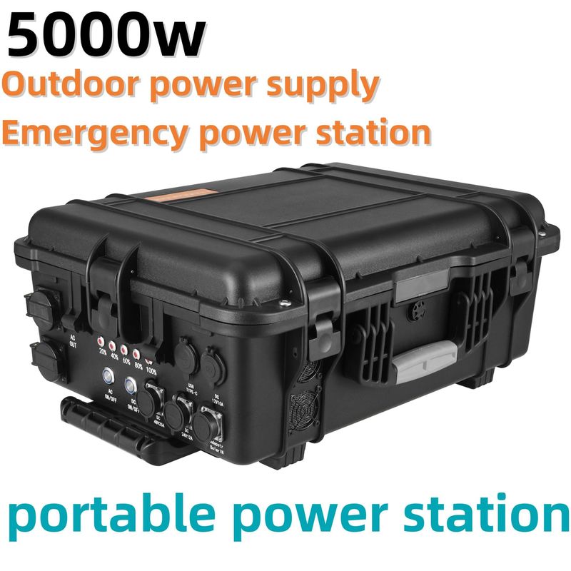 Stazione di ricarica solare esterna mobile da 3000W/4000W/5000W con usb/tipo-C 18W di uscita massima