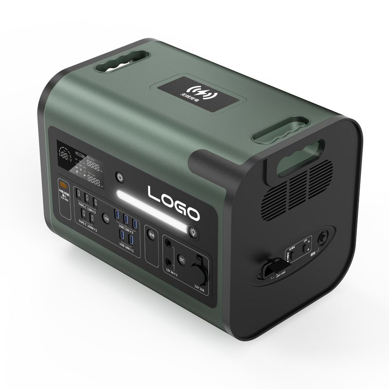 2048wh Capacità nominale Generatore solare Stazione elettrica portatile Batteria di stoccaggio dell'energia