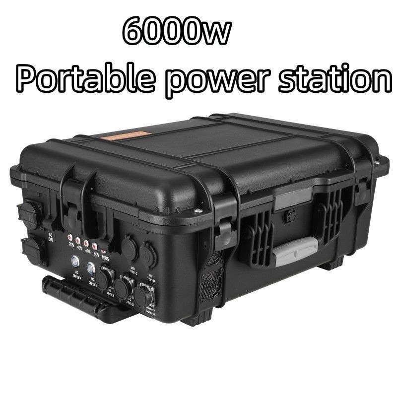 Generatore solare portatile multifunzione di grande capacità da 6000W per famiglie e campeggi