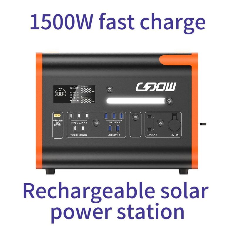 Centrale solare portatile generatore di batterie LiFePO4 da 2200W per la famiglia e le emergenze