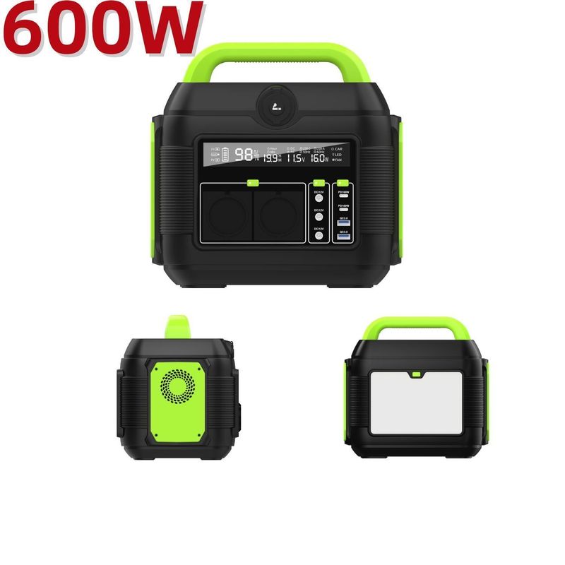 258*212*249mm Centrale elettrica da 600W per la ricarica solare all'aperto per la casa 576wh Capacità