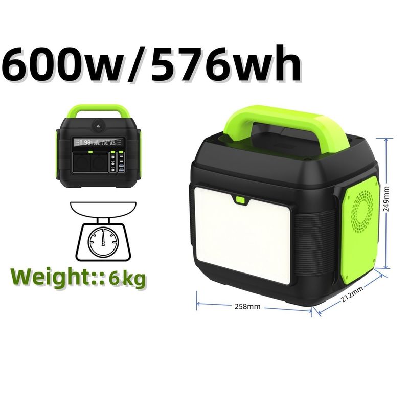600W258*212*249mm Centrale elettrica portatile Generatore solare con batteria al litio ternario