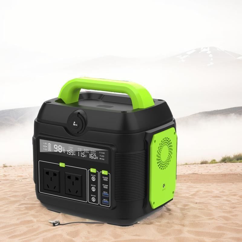 Generatore di emergenza portatile di alta potenza riciclabile da 600 W per ricarica all'aperto e in casa