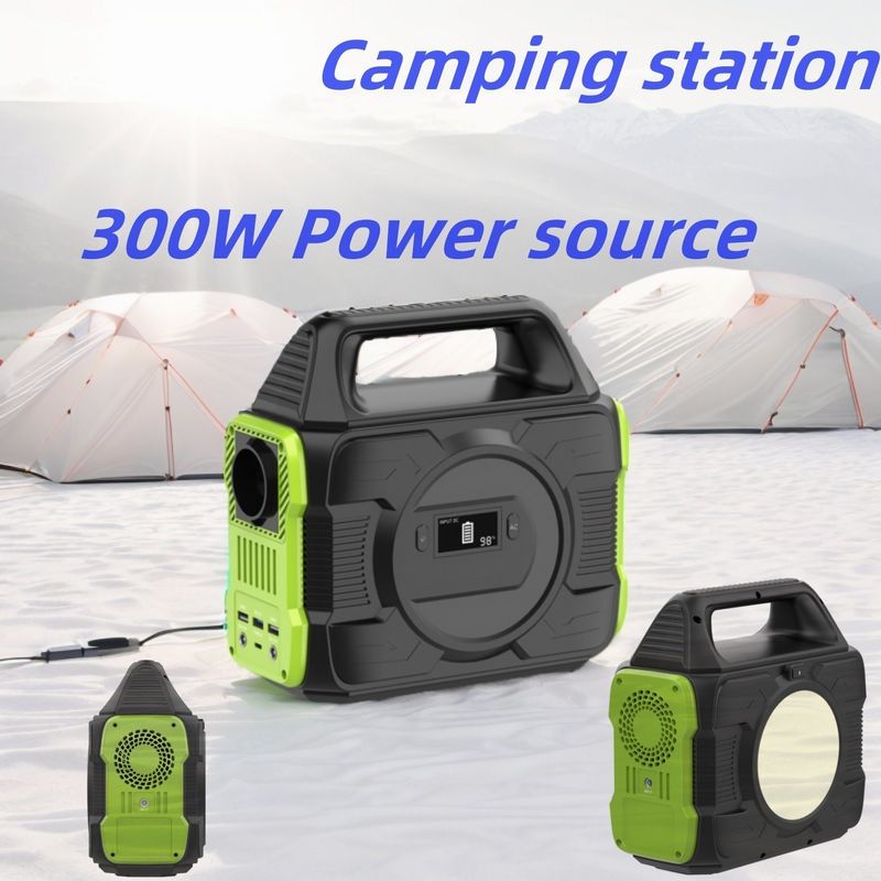 Batteria al litio esterna da 300W Generatore solare ricaricabile AC DC Tipo-C Batteria di riserva di potenza di emergenza Stazione solare portatile