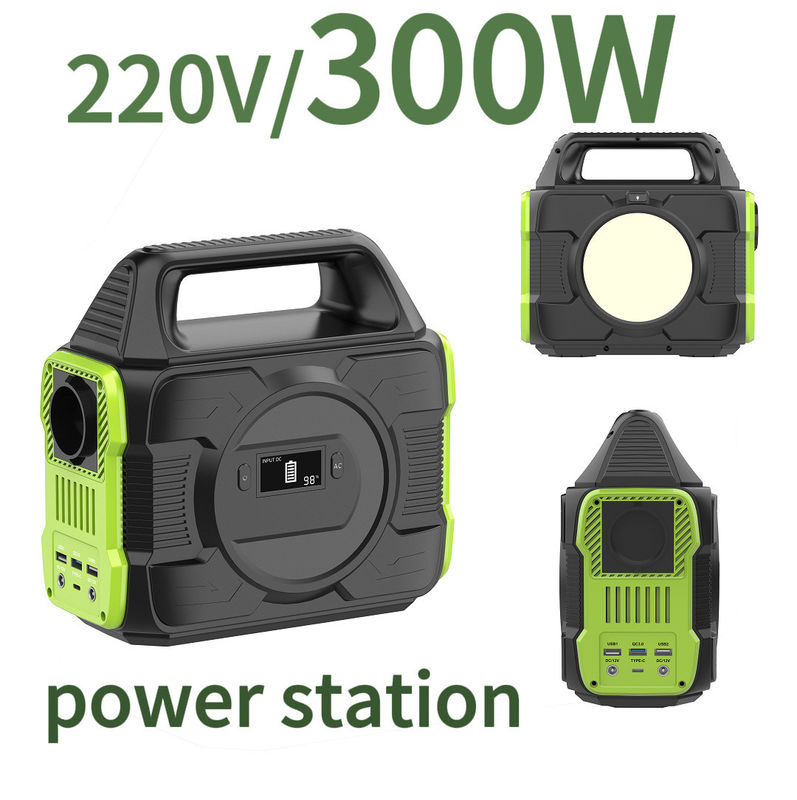Batteria portatile multifunzione da 300 W Stazione solare per campeggio Batteria di accumulo di energia