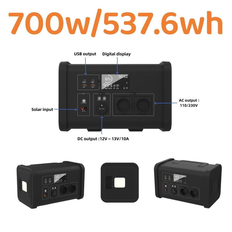 18V/6A Max Solar Input 700W Generatore solare off-grid per centrale solare portatile