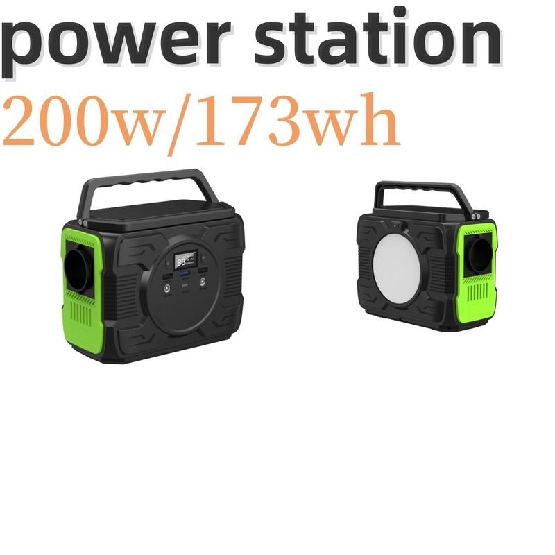 Facile utilizzo Centrale elettrica portatile da 200 W con carica solare e batteria agli ioni di litio