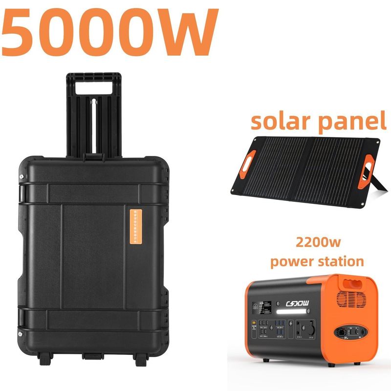 Generatore di energia solare portatile di nuova progettazione per l'aria aperta 8000W Potenza massima e tempo di ricarica 6-7h